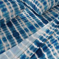 Shibori Stripe - 12" large - ocean blue