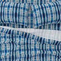 Shibori Stripe - 12" large - ocean blue