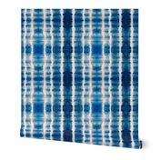 Shibori Stripe - 12" large - ocean blue