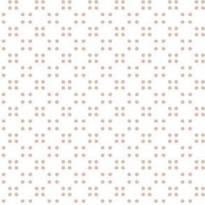 festival polka dot-white/peach