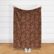 Bandana Paisley White on Brown