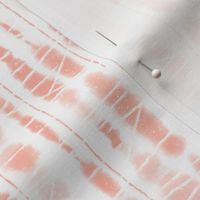 Shibori Coral Blush Pink Stripes by Angel Gerardo