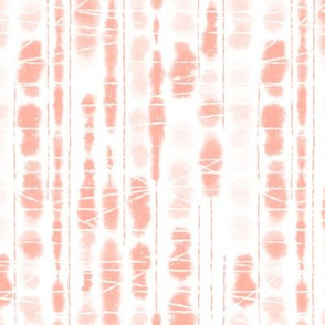 Shibori Coral Blush Pink Stripes by Angel Gerardo