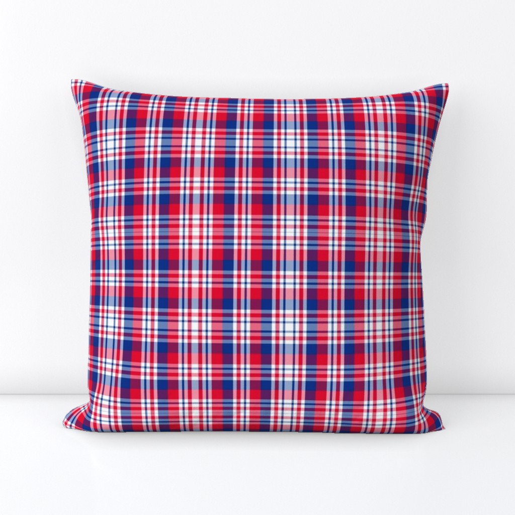 All American Red White Blue Plaid Patriotic USA