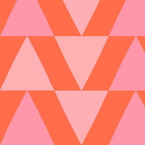 sweet triangles coral and pink