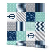 nautical cheater quilt nursery baby 