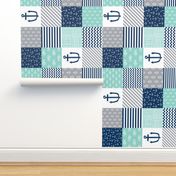 nautical cheater quilt nursery baby 