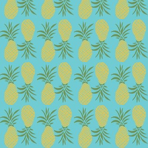 multi directional pineapple - turquoise