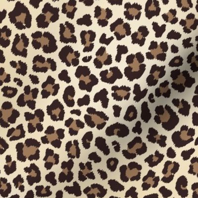 leopard black brown cream