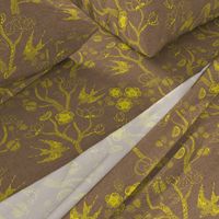 Shibori Garden {Yellow/Linen}