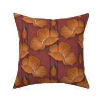 Art Deco Poppies Burnt Orange smaller