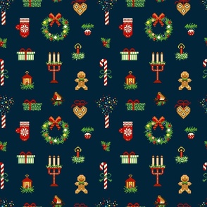 Pixel Art Merry Christmas