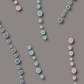 Strings of pastel dots - grey - 205020161