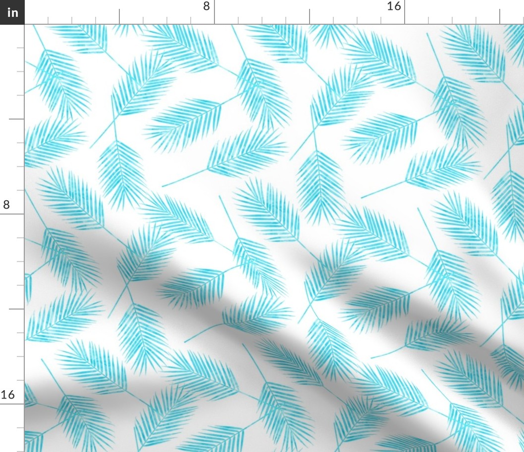 Palm leaves - blue 2 - summer - LAD19