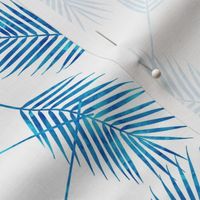 Palm leaves - bright blue - summer - LAD19