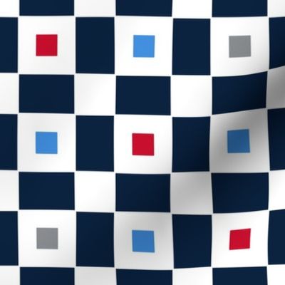 The Red the Blue the Navy and the Grays: Winking Squares