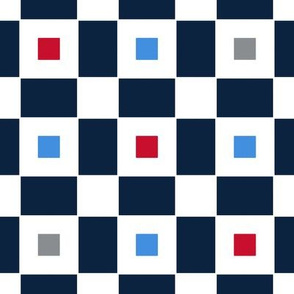 The Red the Blue the Navy and the Grays: Winking Squares