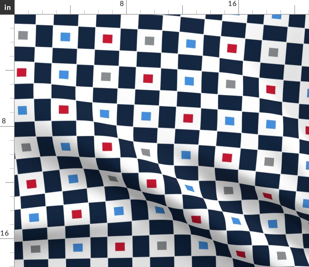 The Red the Blue the Navy and the Grays: Winking Squares