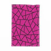 Abstract Geometric Black on Magenta Large