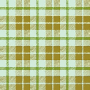 plaid - bright mint