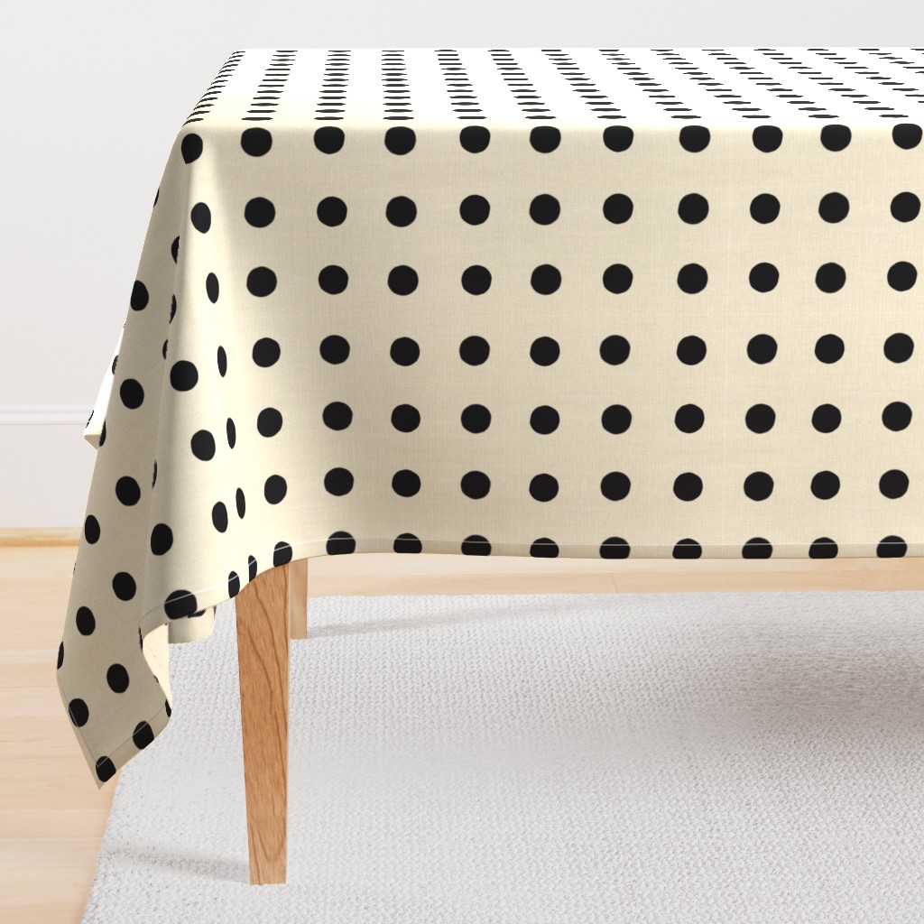 Masai Mara Linen Neutrals - Onyx Dots