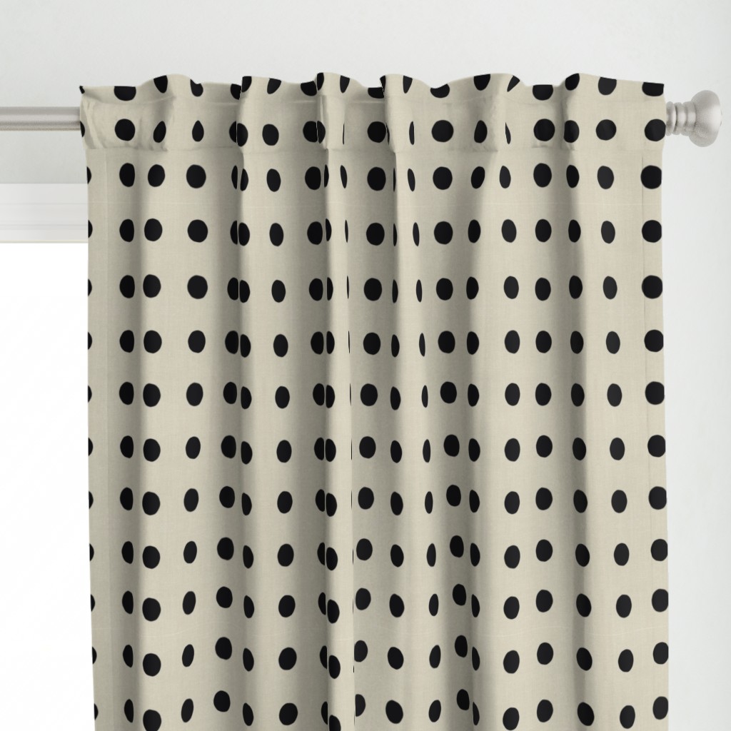 Masai Mara Linen Neutrals - Onyx Dots