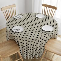 Masai Mara Linen Neutrals - Onyx Dots