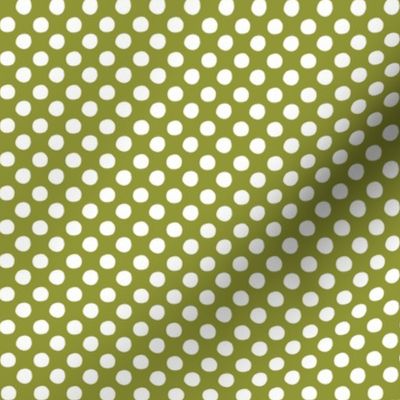 Polka dots - olive green