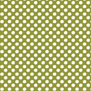 Polka dots - olive green