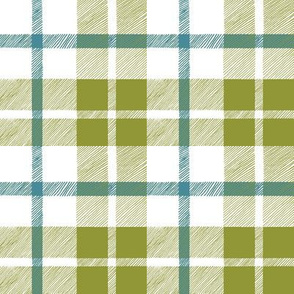 plaid - pear green