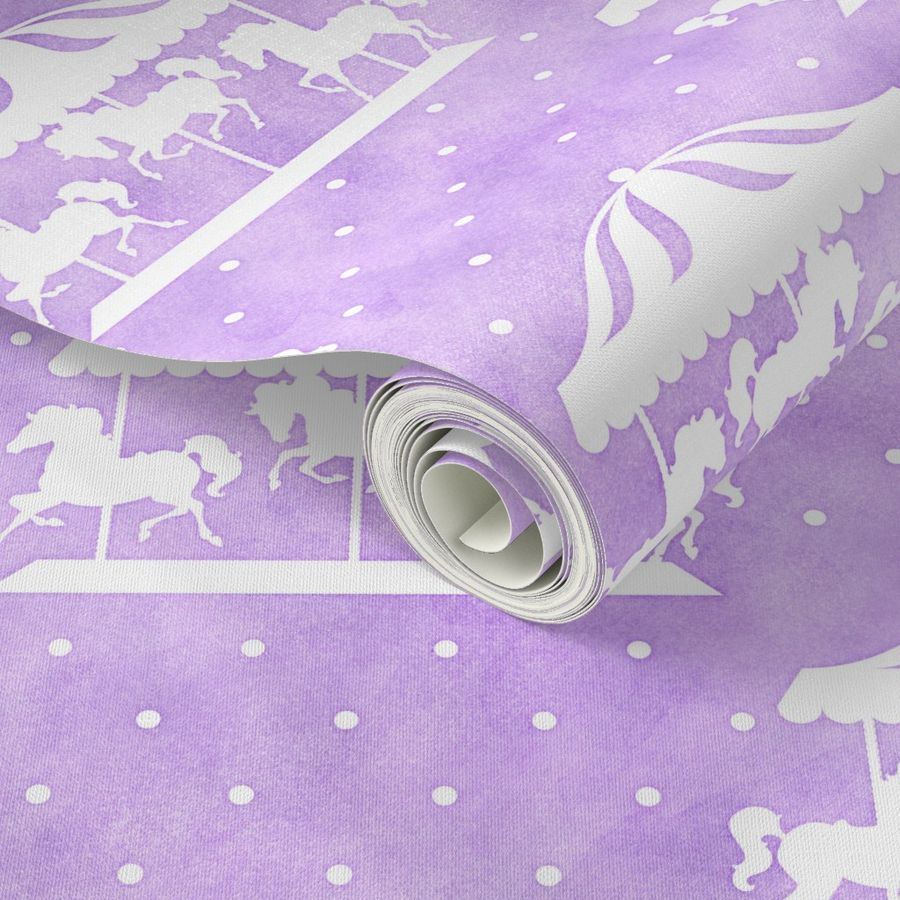 Carousel Pattern in Lavender Watercolor