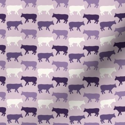 Cow Sides - Mini- Purples - Light