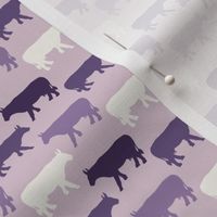 Cow Sides - Mini- Purples - Light