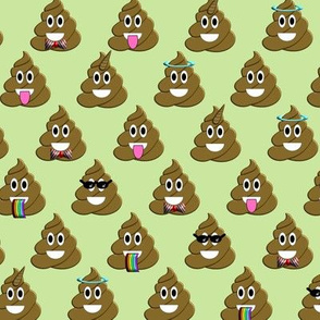 poop emojis pale green
