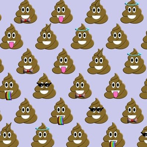 poop emojis pale purple