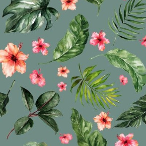 Tropical Hibiscus // Green Ash