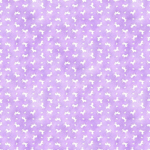 Micro Ditsy Horses and Bows Pattern in Lavender Watercolor