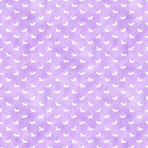 Micro Unicorn Pattern on Lavender Watercolor