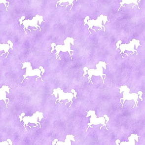 Unicorn Pattern in Lavender Watercolor