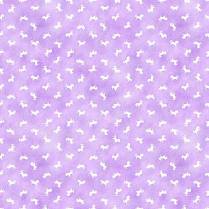 Micro Ditsy Unicorn Pattern in Lavender Watercolor