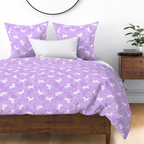 Ditsy Unicorn Pattern in Lavender Watercolor