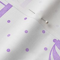 Carousel Pattern in Lavender Watercolor on White
