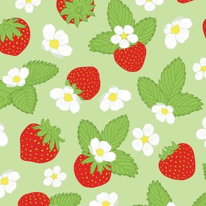 Floral Strawberries Print