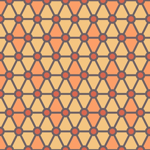 Geometric Pattern: Hexagon Circle: Sunset