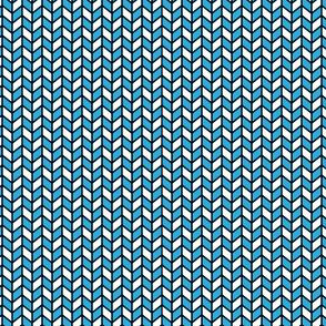 Geometric Pattern: Chevron: White/Blue