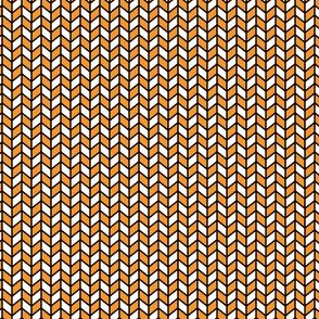 Geometric Pattern: Chevron: White/Orange