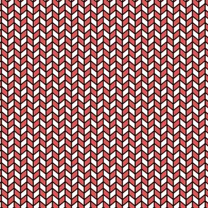 Geometric Pattern: Chevron: White/Red