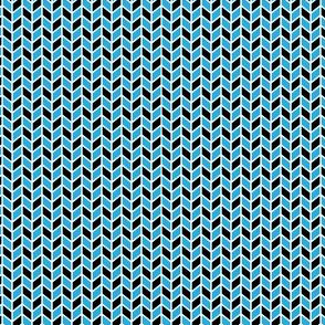 Geometric Pattern: Chevron: Black/Blue