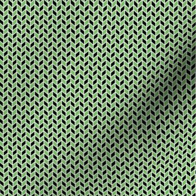 Geometric Pattern: Chevron: Black/Green
