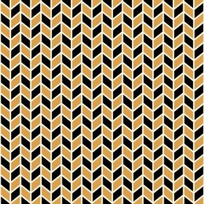 Geometric Pattern: Chevron: Black/Gold